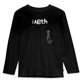 Faith - T-shirt manches longues Premium Enfant - noir - Devant - AI Model Kid Male (0cm)