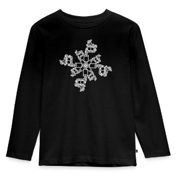 Mandala dermograph - Kids' Premium Longsleeve Shirt - black - Front - AI Model Kid Male (0cm)