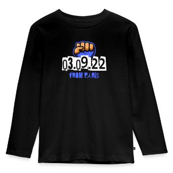 MMA 03.09.22 from Paris - Arts martiaux mixtes - T-shirt manches longues Premium Enfant - noir - Devant - AI Model Kid Male (0cm)