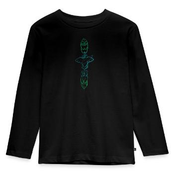 Animal-totem sketch - Kids' Premium Longsleeve Shirt - black - Front - AI Model Kid Male (0cm)