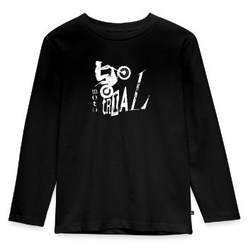 Motorcycle trial - Kids' Premium Longsleeve Shirt - black - Front - AI Model Kid Male (0cm)