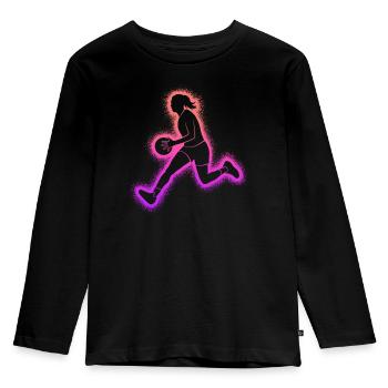 Basketball player Basketball player - Kids' Premium Longsleeve Shirt - black - Front - AI Model Kid Male (0cm)