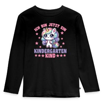 I am a kindergarten child kindergarten unicorn - Kids' Premium Longsleeve Shirt - black - Front - AI Model Kid Male (0cm)