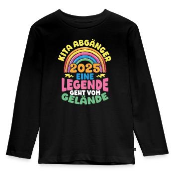 Daycare graduate: 2025 a legend leaves the - Kids' Premium Longsleeve Shirt - black - Front - AI Model Kid Male (0cm)