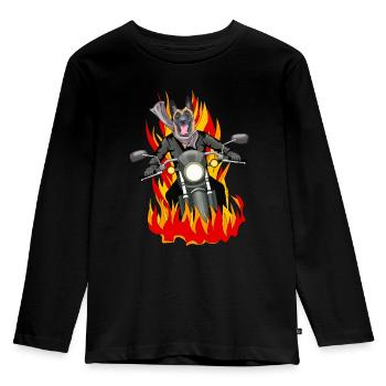 Fire Malinois - Kids' Premium Longsleeve Shirt - black - Front - AI Model Kid Male (0cm)