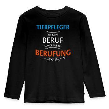 Tierpfleger Beruf - Kinder Premium Bio Langarmshirt - Schwarz - Vorne - AI Model Kid Male (0cm)