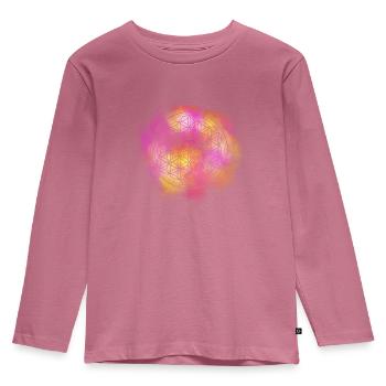 Fleur de vie mandala - T-shirt manches longues Premium Enfant - mauve - Devant - AI Model Kid Female (0cm)