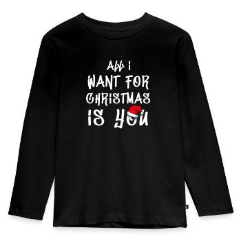 All i want for Christmas is you - T-shirt manches longues Premium Enfant - noir - Devant - AI Model Kid Male (0cm)
