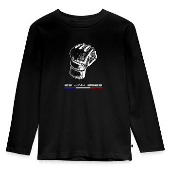 MMA France - 23 January 2022 - Kids' Premium Longsleeve Shirt - black - Front - AI Model Kid Male (0cm)