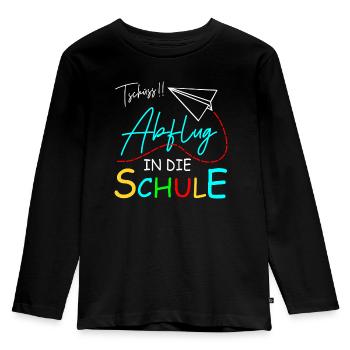 Kita Abgänger 2024 - Kinder Premium Bio Langarmshirt - Schwarz - Vorne - AI Model Kid Male (0cm)