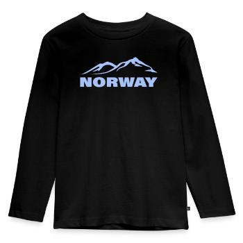 NORWAY - Kinder Premium Bio Langarmshirt - Schwarz - Vorne - AI Model Kid Male (0cm)