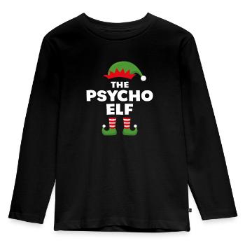 Der Psycho-Elf - Kinder Premium Bio Langarmshirt - Schwarz - Vorne - AI Model Kid Male (0cm)