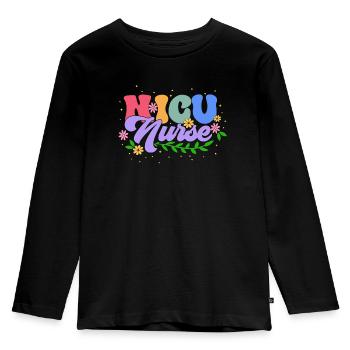 Nicu Nurse Hospital - Kids' Premium Longsleeve Shirt - black - Front - AI Model Kid Male (0cm)