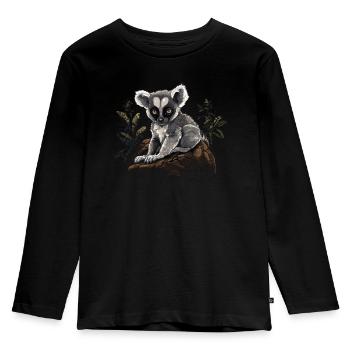 Lémurien à queue annelée Madagascar lémuriens animal - T-shirt manches longues Premium Enfant - noir - Devant - AI Model Kid Male (0cm)