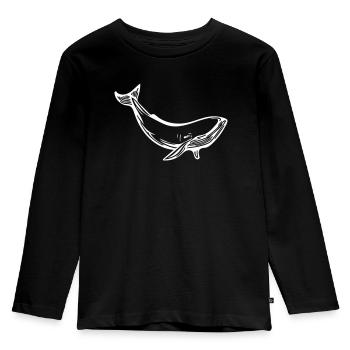 Wal - Kinder Premium Bio Langarmshirt - Schwarz - Vorne - AI Model Kid Male (0cm)
