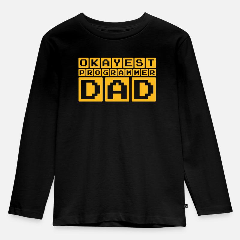 Durchschnittlicher Programmierer Vater - Kinder Premium Bio Langarmshirt - Schwarz