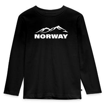 NORWAY - Kinder Premium Bio Langarmshirt - Schwarz - Vorne - AI Model Kid Male (0cm)