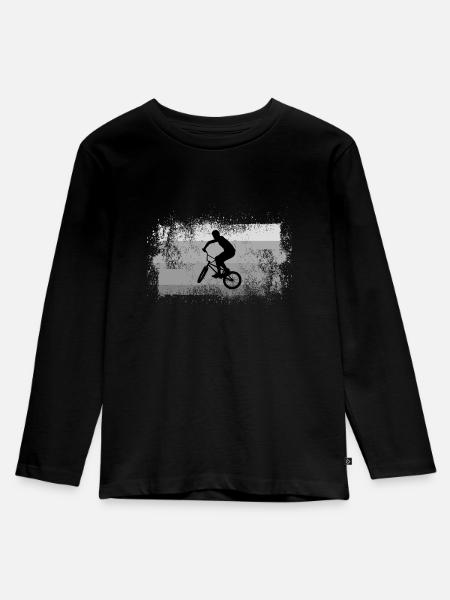 BMX - Kinder Premium Bio Langarmshirt - Schwarz