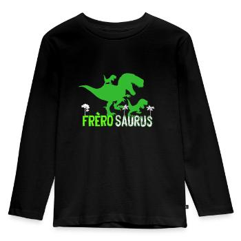 Freère Humour Dinosaure Annonce Naissance - T-shirt manches longues Premium Enfant - noir - Devant - AI Model Kid Male (0cm)