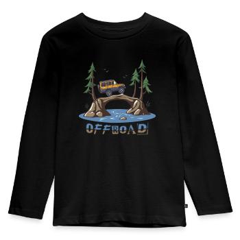 Geländewagen - Kinder Premium Bio Langarmshirt - Schwarz - Vorne - AI Model Kid Male (0cm)