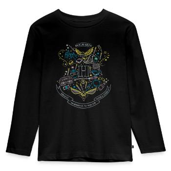 Harry Potter Hogwarts Elements - Kids' Premium Longsleeve Shirt - black - Front - AI Model Kid Male (0cm)
