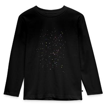 Splashes of colour - Kids' Premium Longsleeve Shirt - black - Front - AI Model Kid Male (0cm)