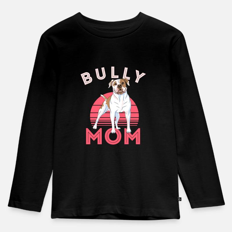 american bully, american bully Pitbull, Hund, - Kinder Premium Bio Langarmshirt - Schwarz