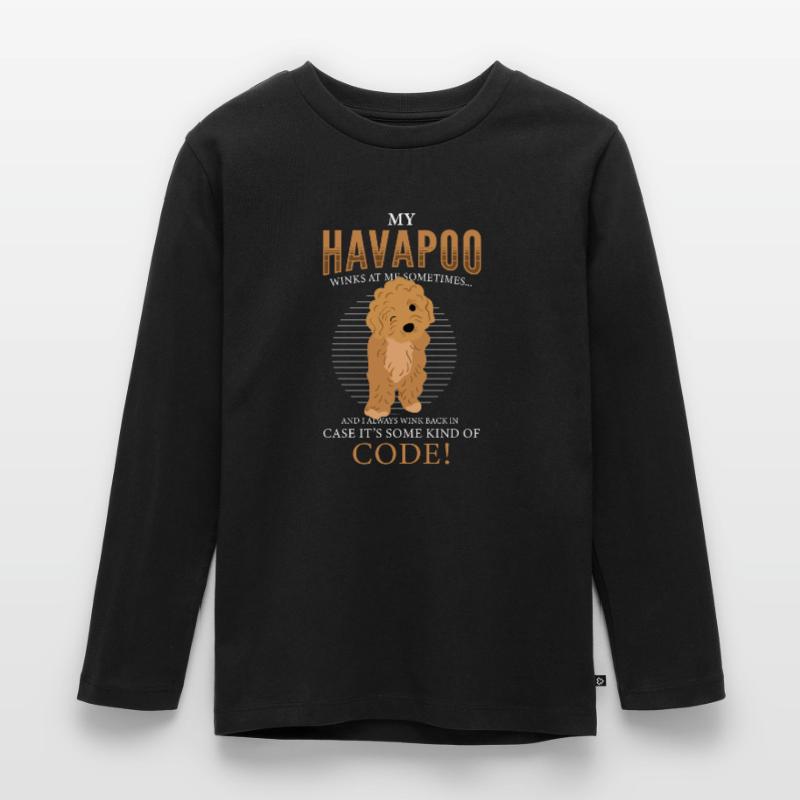 havapoo, havapoo poodle hybrid, havapoo humor, Kids' Premium Longsleeve Shirt