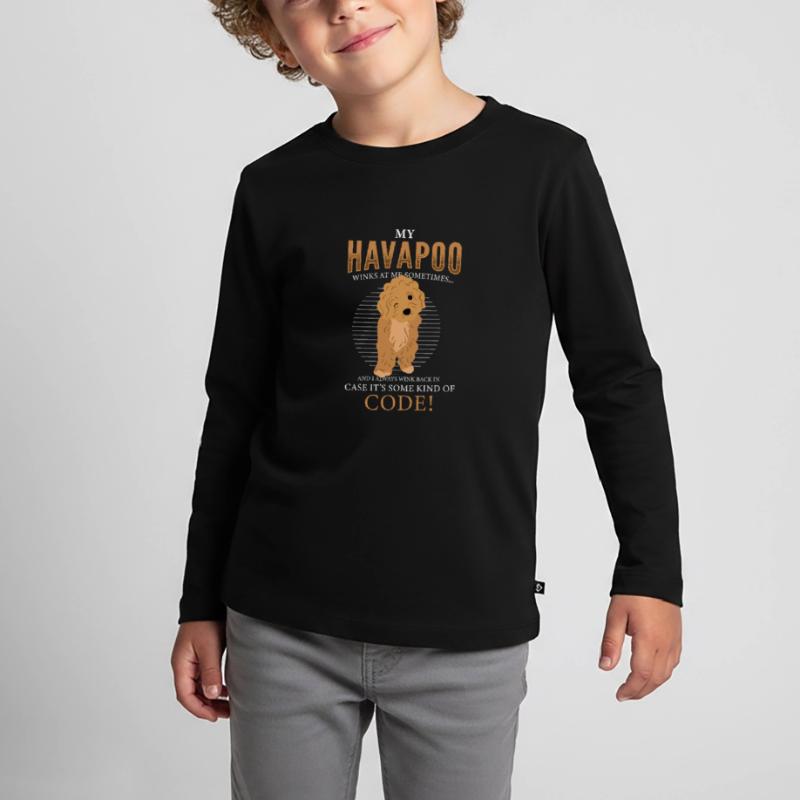 havapoo, havapoo poodle hybrid, havapoo humor, Kids' Premium Longsleeve Shirt