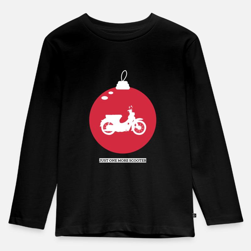 Moped Mofa Mofafahrer Geschenk - Kinder Premium Bio Langarmshirt - Schwarz