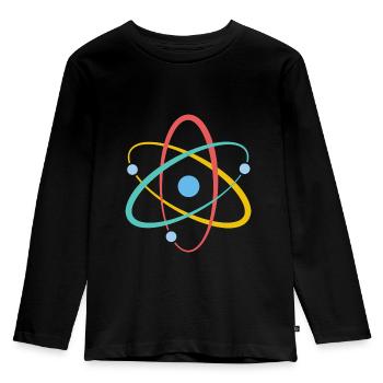 Physics Atom Physicist Gift - Kids' Premium Longsleeve Shirt - black - Front - AI Model Kid Male (0cm)