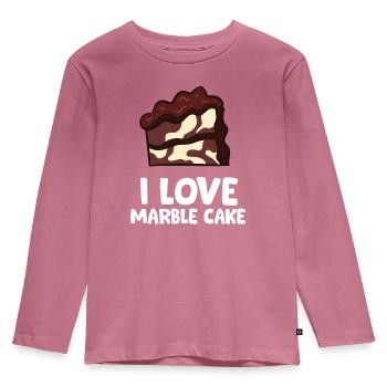 Marble Cake - I love marble cake - Kids' Premium Longsleeve Shirt - mauve - Front - AI Model Kid Female (0cm)