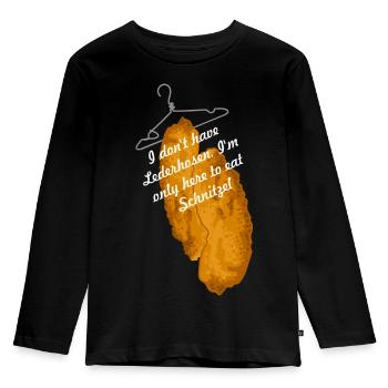 I have no Lederhosen, schnitzel ,fest,munich - Kids' Premium Longsleeve Shirt - black - Front - AI Model Kid Male (0cm)