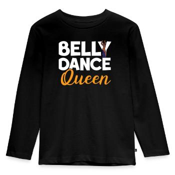 Belly Dance Queen Belly Dancing Dance Belly Dancer - Kids' Premium Longsleeve Shirt - black - Front - AI Model Kid Male (0cm)