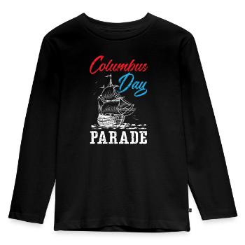 Columbus Day Parade Christopher Columbus Navigator - Kids' Premium Longsleeve Shirt - black - Front - AI Model Kid Male (0cm)