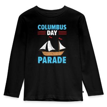 Columbus Day Parade Christopher Columbus Navigator - Kids' Premium Longsleeve Shirt - black - Front - AI Model Kid Male (0cm)