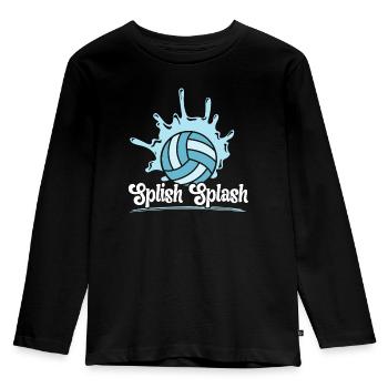 Splish Splash Aufblasbarer Sphere Squad Wasserball - Kinder Premium Bio Langarmshirt - Schwarz - Vorne - AI Model Kid Male (0cm)