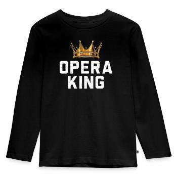 Opera King Music Voice Theater Opera Singer - Kids' Premium Longsleeve Shirt - black - Front - AI Model Kid Male (0cm)