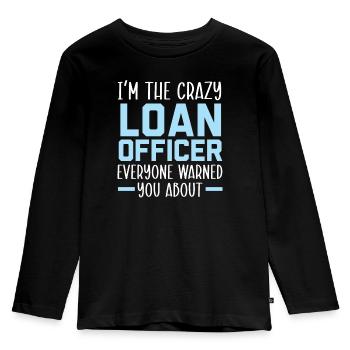 Credit Officer Job Profession Debt Loan Officer - Kids' Premium Longsleeve Shirt - black - Front - AI Model Kid Male (0cm)