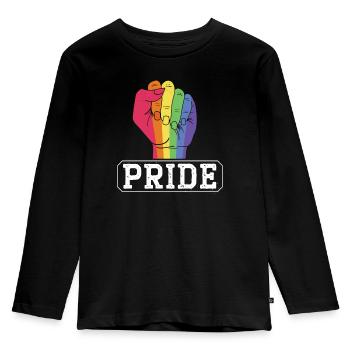 Gay Rights Rainbow Pride Month LGBTQ Gay Pride - Kids' Premium Longsleeve Shirt - black - Front - AI Model Kid Male (0cm)