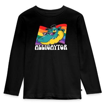 Gay Rights Rainbow Pride Month LGBTQ Gay Pride - Kids' Premium Longsleeve Shirt - black - Front - AI Model Kid Male (0cm)