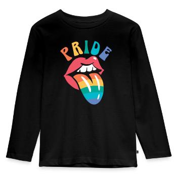 Gay Rights Rainbow Pride Month LGBTQ Gay Pride - Kids' Premium Longsleeve Shirt - black - Front - AI Model Kid Male (0cm)