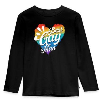 Gay Rights Rainbow Pride Month LGBTQ Gay Pride - Kids' Premium Longsleeve Shirt - black - Front - AI Model Kid Male (0cm)