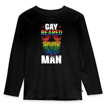 Gay Rights Rainbow Pride Month LGBTQ Gay Pride - Kids' Premium Longsleeve Shirt - black - Front - AI Model Kid Male (0cm)