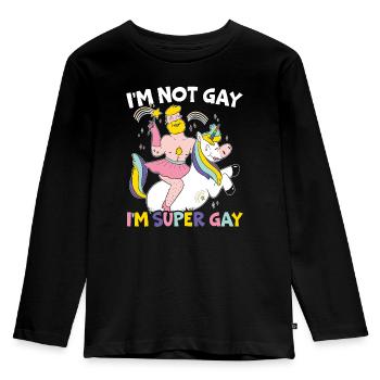 Gay Rights Rainbow Pride Month LGBTQ Gay Pride - Kids' Premium Longsleeve Shirt - black - Front - AI Model Kid Male (0cm)