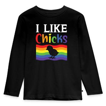 Gay Rights Rainbow Pride LGBTQ Gay Pride Parade - Kids' Premium Longsleeve Shirt - black - Front - AI Model Kid Male (0cm)