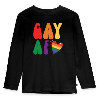 Gay Rights Rainbow Pride LGBTQ Gay Pride Parade - Kids' Premium Longsleeve Shirt - black - Front - AI Model Kid Male (0cm)