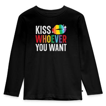Gay Rights Rainbow Pride LGBTQ Gay Pride Parade - Kids' Premium Longsleeve Shirt - black - Front - AI Model Kid Male (0cm)
