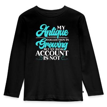 Antiquing Antique Lover Antique Hunting Antiquer - Kids' Premium Longsleeve Shirt - black - Front - AI Model Kid Male (0cm)