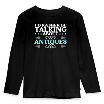 Antiquing Antique Lover Antique Hunting Antiquer - Kids' Premium Longsleeve Shirt - black - Front - AI Model Kid Male (0cm)